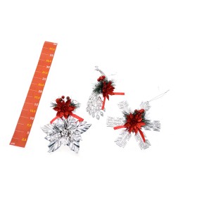 APPENDINO ARGENTO C/FIORE IN DISPLAY BOX 3ASS FIORE-FIOCCO DI NEVE-PA.