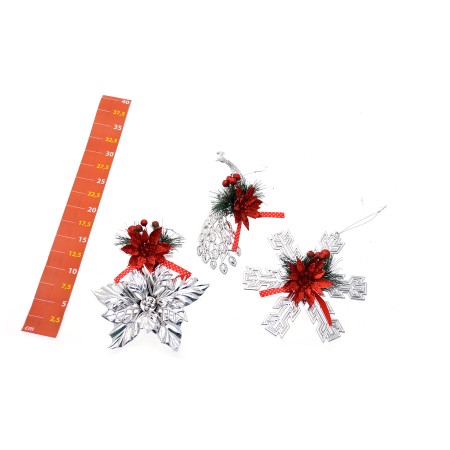 APPENDINO ARGENTO C/FIORE IN DISPLAY BOX 3ASS FIORE-FIOCCO DI NEVE-PA.