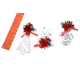 APPENDINO ARGENTO C/FIORE IN DISPLAY BOX 3ASS ALBERO-FIOCCO DI NEVE-AN