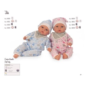 BAMBOLOTTO NEONATO CON PIGIAMA BLU (45CM)