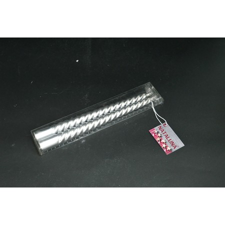 CANDELA SPIRALE 2PZ 40GR 25CM METALL. ARGENTO