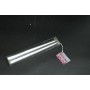 CANDELA STEARICA 2PZ 50GR 25CM METAL. ARGENTO.