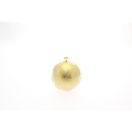 CANDELA SFERA D.10CM COL ORO METALLIZZATO.