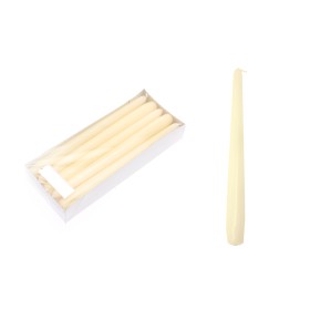 SET 10PZ CANDELA 24X2.2CM PANNA