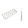 SET 10PZ CANDELA 24X2CM ARGENTO METALLIZZATO
