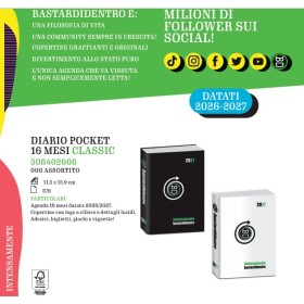 DIARI POKET 16M BASTARDI DENTRO CLASSIC 2026