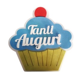 POLISTIROLO TANTI AUGURI CUPCAKE 37X36X5