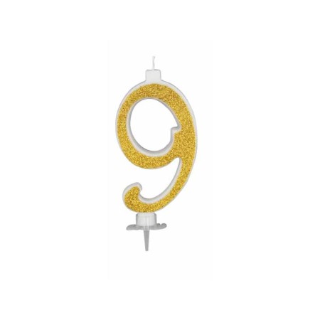 CANDELE GLITTER CM 12 ORO N9