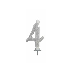 CANDELE GLITTER CM 12 ARGENTO N4