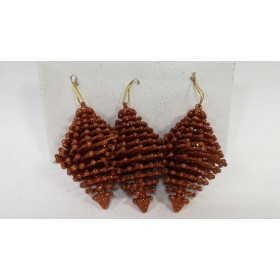 3 ROMBI SPIRALE BRILLANTATI RAME