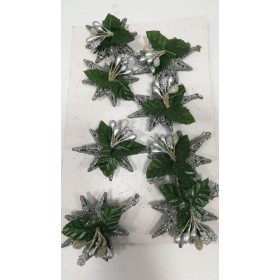 8 STELLINE GLITTERATE ARG. C/BAC.