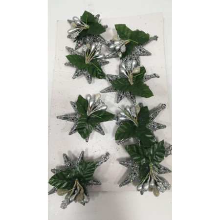 8 STELLINE GLITTERATE ARG. C/BAC.