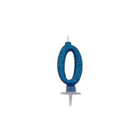 CANDELE CM 7 BLU GLITTER N0
