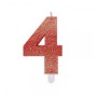 CANDELE CM 7 ROSSA GLITTER N4