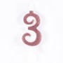 CANDELE CM 7 ROSA GLITTER N3