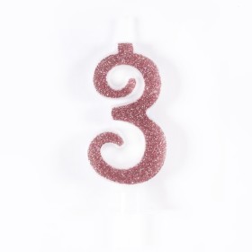 CANDELE CM 7 ROSA GLITTER N3