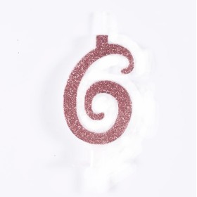 CANDELE CM 7 ROSA GLITTER N6