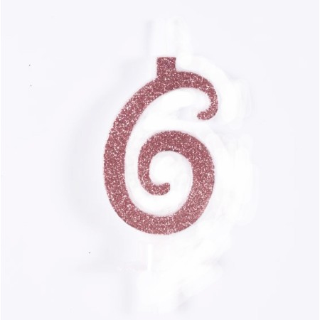 CANDELE CM 7 ROSA GLITTER N6