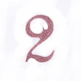 CANDELE GLITTER CM 12 ROSA N2