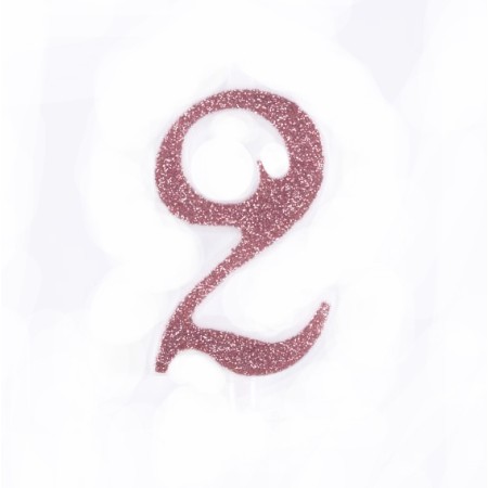 CANDELE GLITTER CM 12 ROSA N2