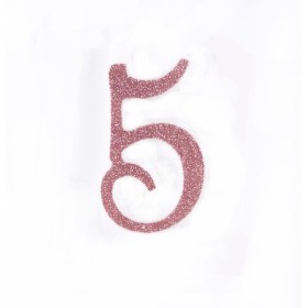 CANDELE GLITTER CM 12 ROSA N5