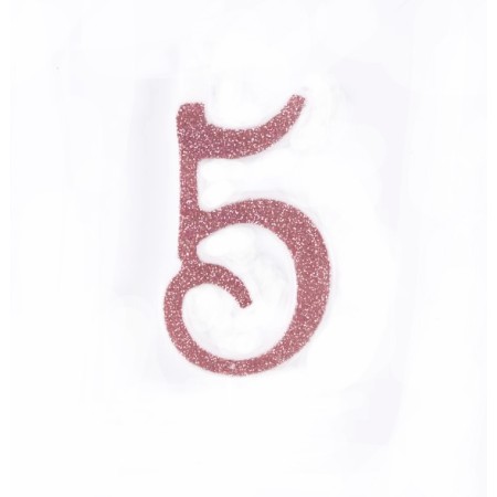 CANDELE GLITTER CM 12 ROSA N5