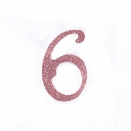 CANDELE GLITTER CM 12 ROSA N6