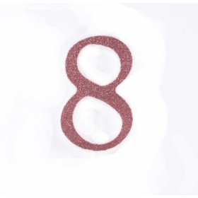 CANDELE GLITTER CM 12 ROSA N8