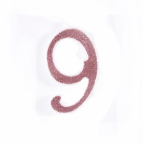 CANDELE GLITTER CM 12 ROSA N9