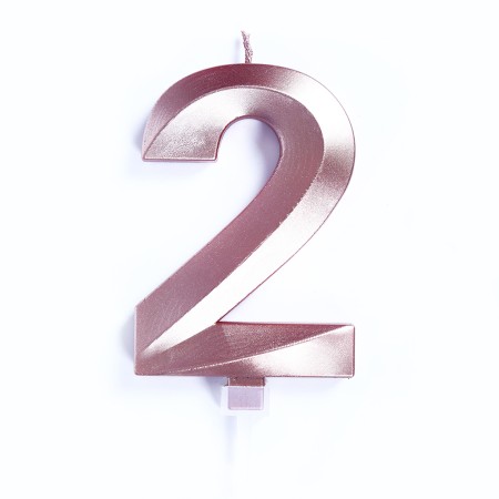 CANDELE LUXURI CM 10 ROSA N2