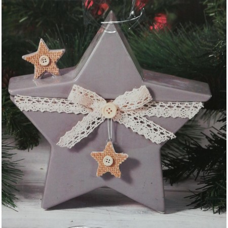 PORTA BISCOTTI STELLA GRIGIO