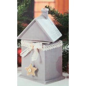 PORTA BISCOTTI CASETTA GRIGIO