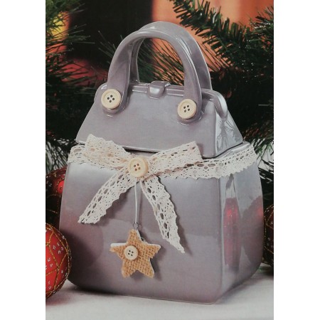 PORTA BISCOTTI BORSETTA GRIGIO