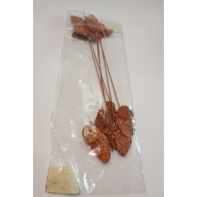 FARFALLE C/STELO STAR RAME GLITTER (PREZZO SINGOLO)