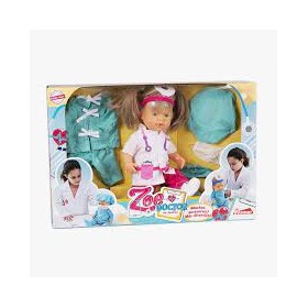 BAMBOLA ZOE DOTTORESSA CON ACCESSORI CM40