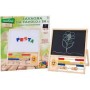 LAVAGNA IN LEGNO 2 IN 1 MAGNETICA/GESSI C/26 LETTERE
