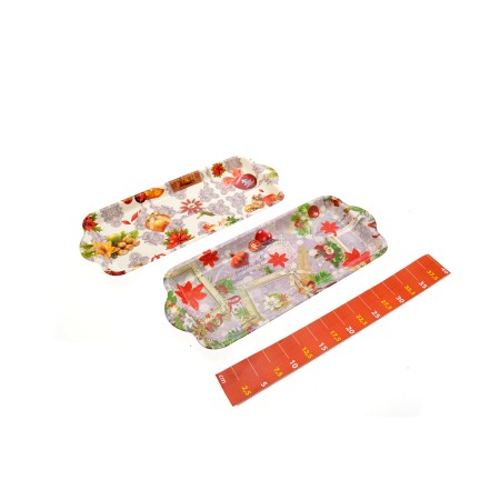 VASSOIO RETTANGOLARE 39X17CM MELAMINA 2ASS.