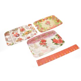 VASSOIO RETTANGOLARE 33X22CM MELAMINA 6ASS.