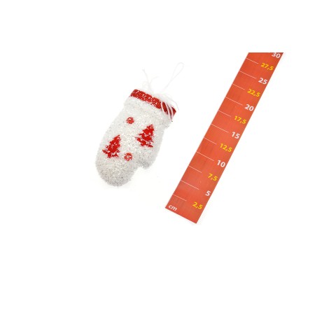 APPENDINO GUANTO CON ALBERI DECORATO 15CM.