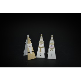 P/BIGLIETTINI SANTA/SNOW/BEAR ORO.