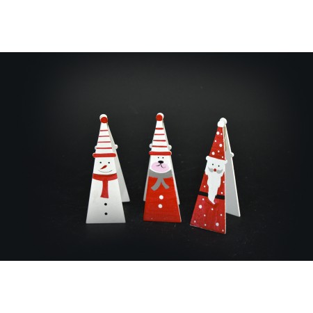 P/BIGLIETTINI SANTA/SNOW/BEAR ROSSO.