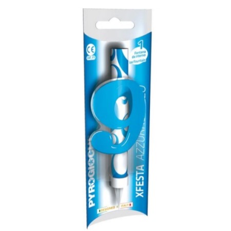 CANDELE FONTANA AZZURRO CIELO 9