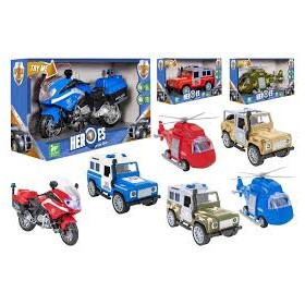 ELICOTTERO/FUORISTRADA/MOTO 20CM B/O COL ASS T-M