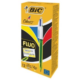 BIRO 4 COLORI FLUO X12