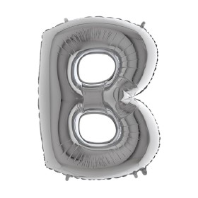 PALL. MYLAR LETTERA B CM 102 ARGENTO