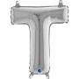 PALL. MYLAR LETTERA T CM 102 ARGENTO.