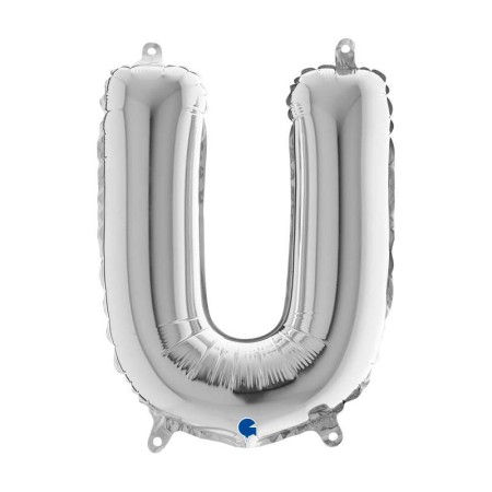 PALL. MYLAR LETTERA U CM 102 ARGENTO.