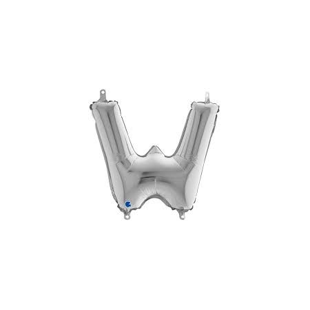 PALL. MYLAR LETTERA W CM 102 ARGENTO