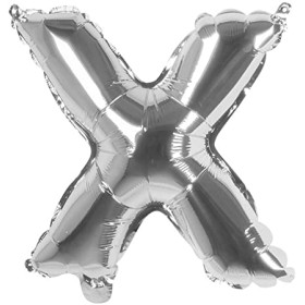 PALL. MYLAR LETTERA X CM 102 ARGENTO