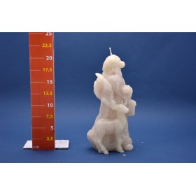 CANDELA BABBO+RENNA 10X8.5X20.1 LUCIDO PANNA